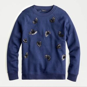 J.Crew: Crewneck Sweatshirt In Beaded Leopard For Women